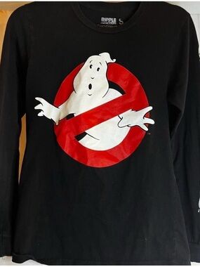 Ghostbusters Logo Black Long Sleeve Tee
